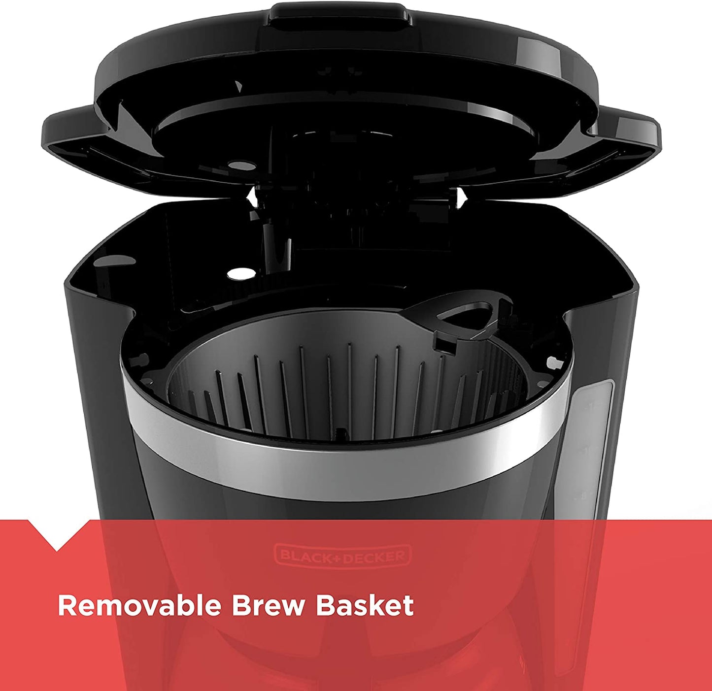 12-Cup Digital Coffee Maker, CM1160B, Programmable, Washable Basket Filter, Sneak-A-Cup, Auto Brew, Water Window, Keep Hot Plate, Black