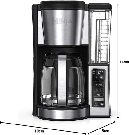 12-Cup Programmable Coffee Brewer, 2 Brew Styles, Adjustable Warm Plate, 60Oz Water Reservoir, Delay Brew - Black/Stainless Steel