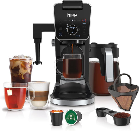 CFP307 Dualbrew Pro Specialty Coffee System, Single-Serve, Compatible with K-Cup Pods, and 12-Cup Drip Coffee Maker, with Permanent Filter